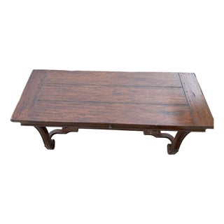 Dark Brown Wood Side Table For Sale