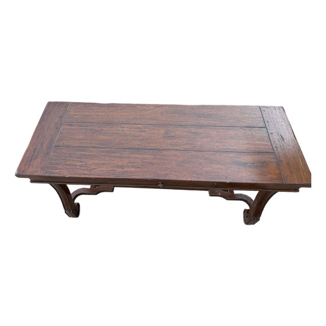 Dark Brown Wood Side Table For Sale