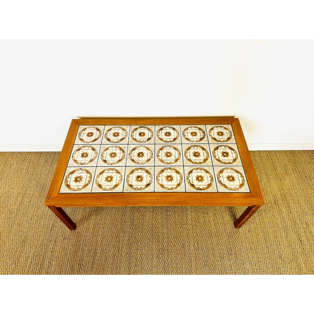 Ceramic Scandinavian Coffee Table in Teak and Ceramic, 1960s For Sale - Image 7 of 16