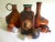 Vintage Mid Century Italian Hand Tooled Leather Wrapped Decanter Bottles - Set of 3 For Sale - Image 10 of 13