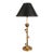 Vintage Brass Rose Table Lamp Twisted Vine Black Tole Shade Hollywood Regency For Sale