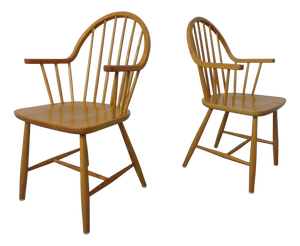 Oak Armchairs by Erik Ole Jørgensen for Tarm Stole Møbelfabrik, Denmark, 1960s, Set of 2
