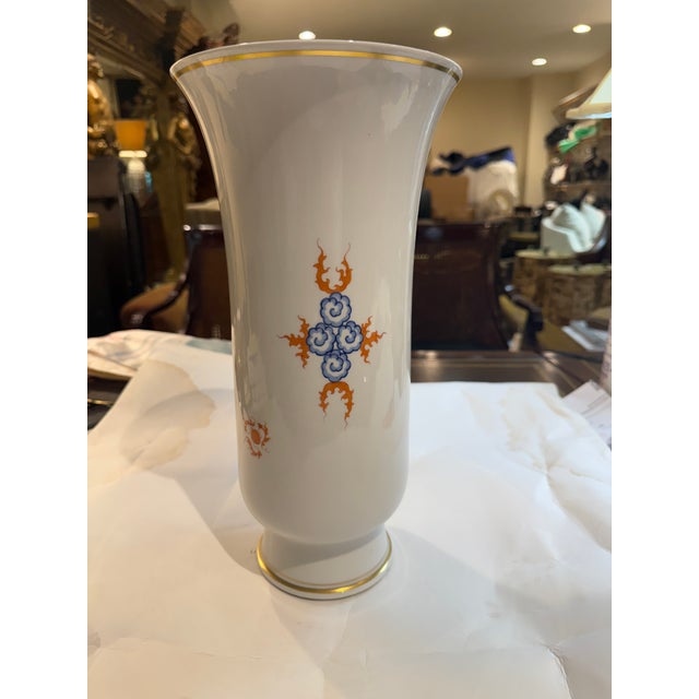 Chinoiserie Large Meissen Blue Ming Dragon Vase For Sale - Image 3 of 10