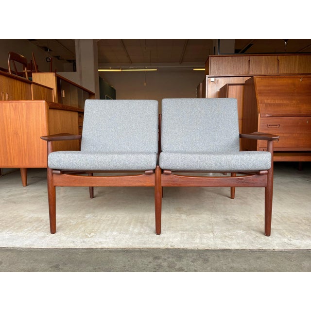 Danish Teak Two-Seater Sofa by Arne Vodder for Glostrup Mobler, 1960s For Sale - Image 11 of 11