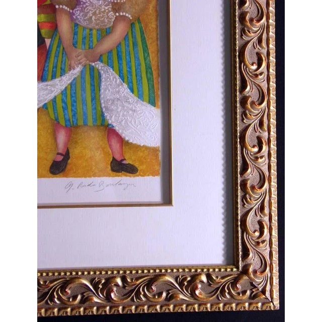Modern "Les Jeunes Maries" Contemporary Figurative Wedding Scene Print by Graciela Rodo Boulanger, Framed For Sale - Image 3 of 7