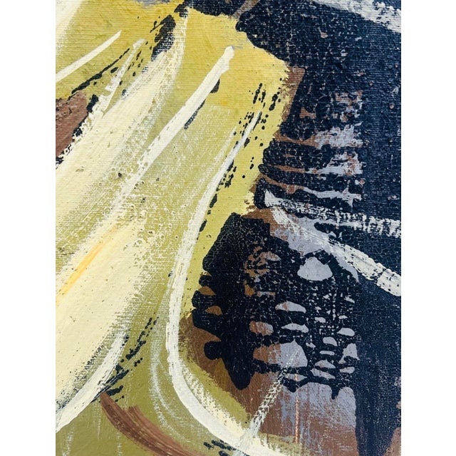 1960s X-Large 60s Mid Century Lee Reynolds Magic Mushroom Forest Retro Painting Framed For Sale - Image 5 of 9