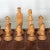 Brown Vintage Hand-Carved Wood and Leather Chess Set For Sale - Image 8 of 11