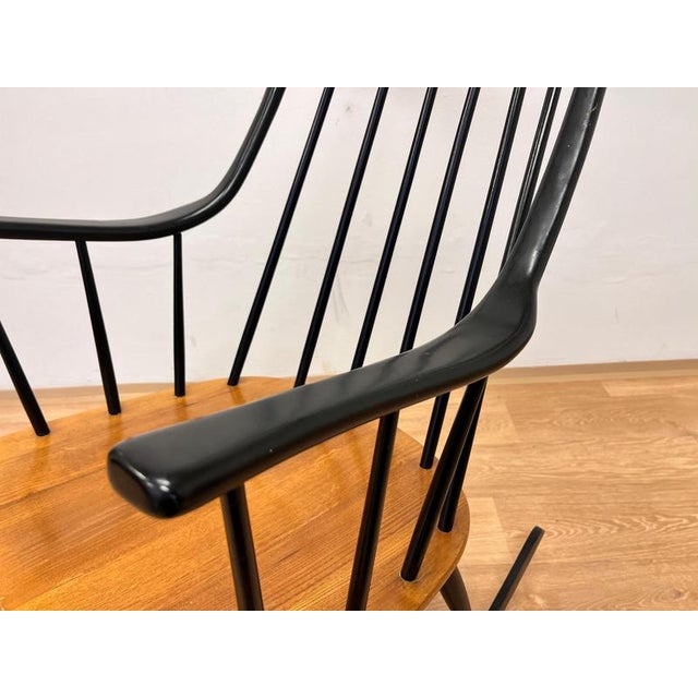 Wood Beech Rocking Chair by Varjonen Puunjalostus, Finland, 1960s For Sale - Image 7 of 8