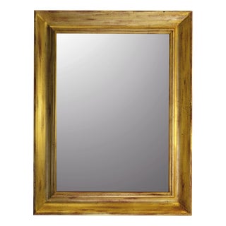 Vintage Wall Mirror with Gold Guantiera Frame, Italy, 1980s For Sale