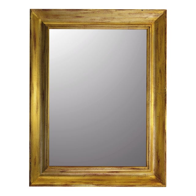 Vintage Wall Mirror with Gold Guantiera Frame, Italy, 1980s For Sale