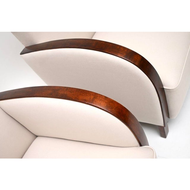 Brown Swedish Art Deco Lounge Chairs in Satin Birch, 1930, Set of 2 For Sale - Image 8 of 10