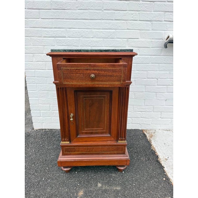 Pair of 19th Century French Cupboard Side Tables With Marble Tops For Sale - Image 4 of 17