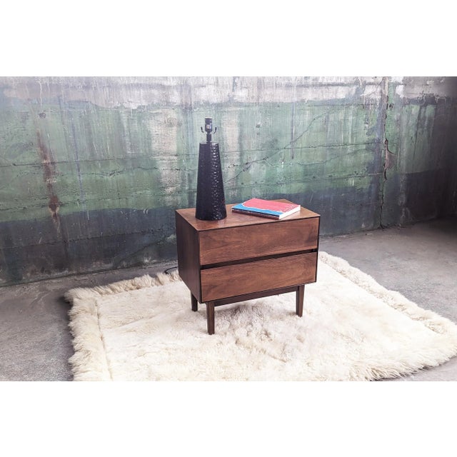 1970s Mid-Century Walnut Nightstand by Stanley Furniture For Sale - Image 9 of 9