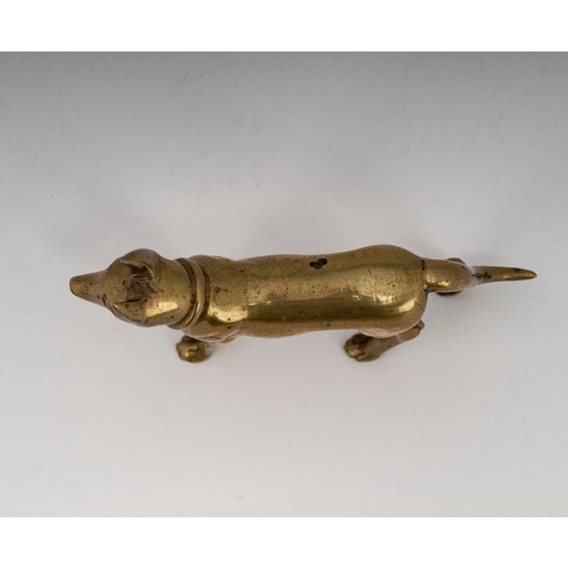 Hollywood Regency Stylized Brass Greyhound Sculpture on Marble Base, 1960s For Sale - Image 14 of 18