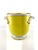 Ceramic Vintage Mottahedeh Yellow Porcelain Cachepot With Gilt Rococo Handles For Sale - Image 7 of 11