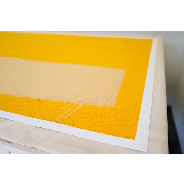 Paper Contemporary Abstract 'Yellow Wall' Photograph, Minimalist Geometric Art Print, Large 45 X 30" Fine Art Photography Print For Sale - Image 7 of 7