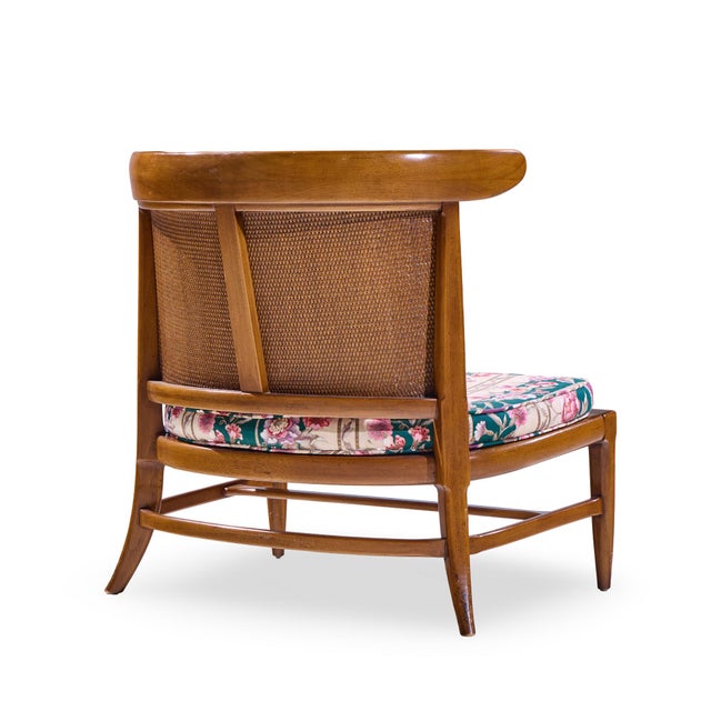 John Lubberts and Lambert Mulder for Tomlinson Mid Century Walnut and Cane Slipper Chairs - Pair For Sale - Image 10 of 12