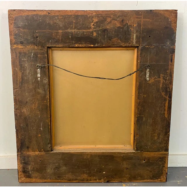 19th Century Art Nouveau Gold Foil on Wood Mantel or Wall Mirror Chairish