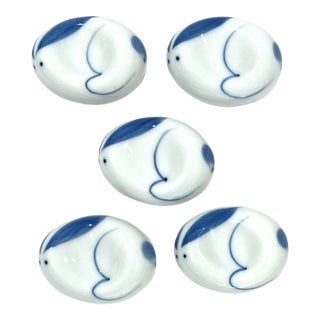 1990's Arita Ware Rabbit Chopstick Rests - Set of Five For Sale