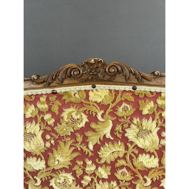 Antique Wooden Fire Screen with Tapestry, 19th Century This fire screen, a true gem from the 19th century, combines...
