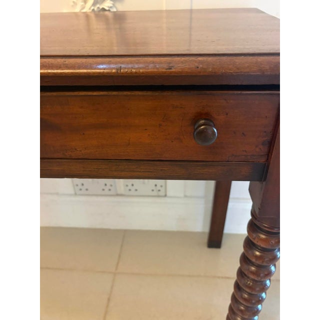 Antique Georgian Mahogany Side Table with Barley Twist Legs, 1830 For Sale - Image 6 of 13