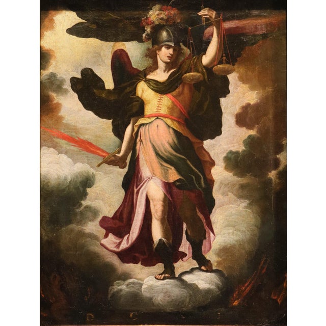 Antonio maria viani (cremona, c. 1550 – mantua, c. 1635) saint michael the archangel oil on canvas (78 x 61 cm - in an...