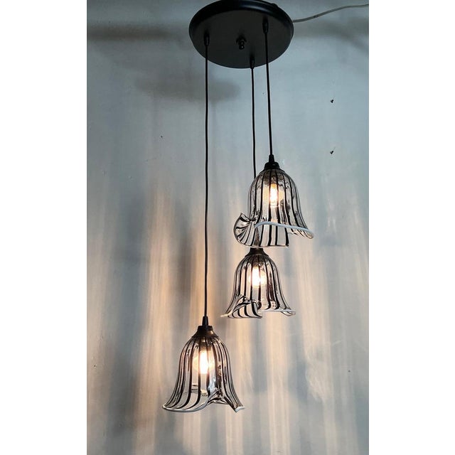 Hanging Lights with Murano Glass Bowls by Gio Ponti, 1980 For Sale - Image 12 of 18