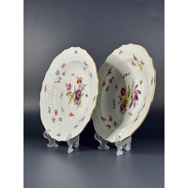 Brown Wilhelm II Neubrandenstein Plates from Meissen, 1893-1915, Set of 2 For Sale - Image 8 of 13