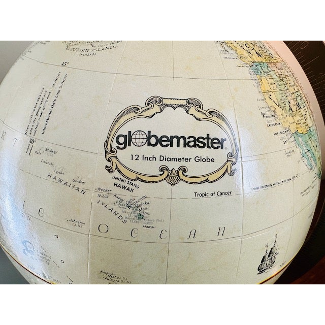 Vintage Replogle Globemaster World Globe With Stand For Sale - Image 12 of 16