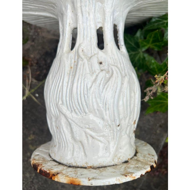 Red Vintage Cast Iron Mushroom Candle Garden Lantern For Sale - Image 8 of 9