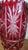 Large Cut Crystal Vase with Ruby ​​Red Overlay, Central Europe, 1950s For Sale - Image 6 of 10