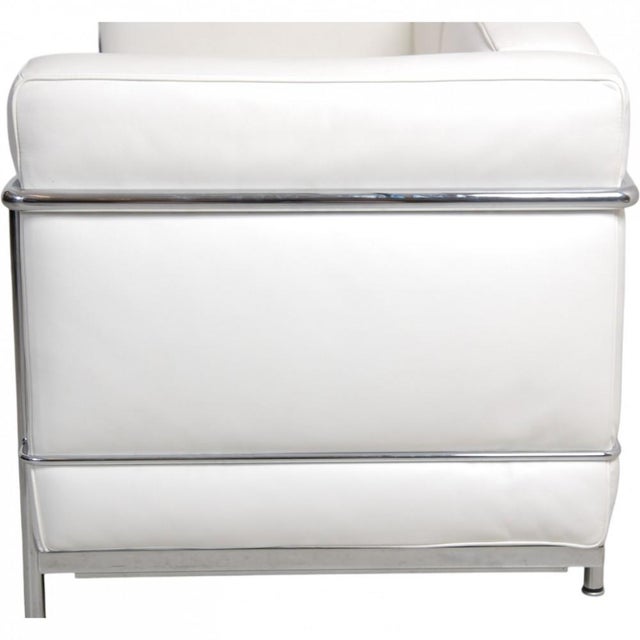 LC2 2-Seater Sofa in White Leather by Le Corbusier For Sale - Image 17 of 18