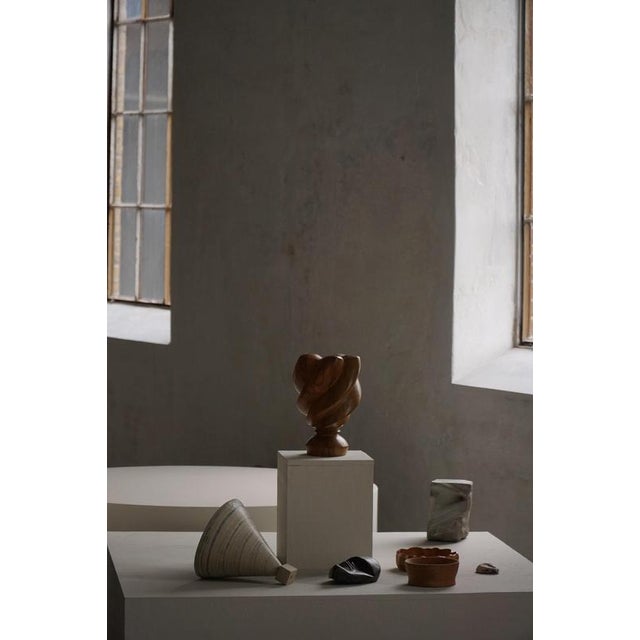 Brown Mid-Century Scandinavian Wooden Vase, 1960s For Sale - Image 8 of 13