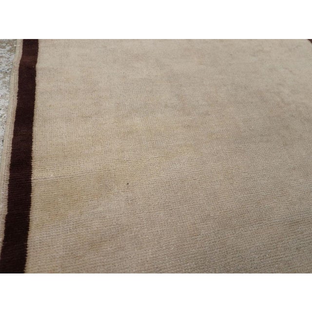 Mid-Century Modern Galerie Shabab Collection Mid-20th Century Turkish Oushak Throw Rug For Sale - Image 3 of 8