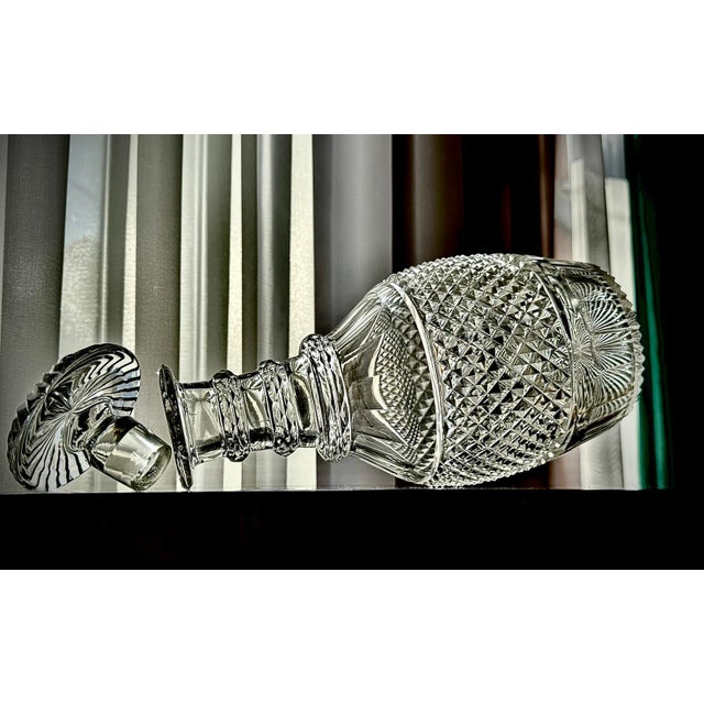 Vintage French Cut Crystal Magnum Decanter, 1930 For Sale - Image 3 of 18