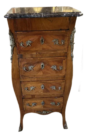 French Satinwood and Brass Semanier Lingerie Chest