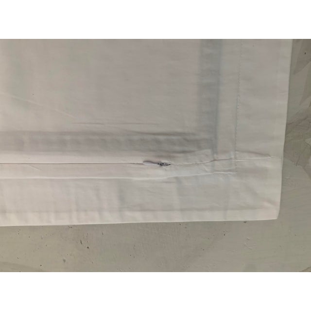 Textile Contemporary White Sateen and Embroidered Lumbar Pillow For Sale - Image 7 of 9