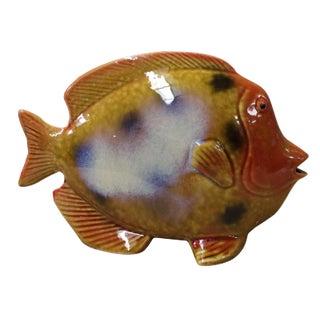 Ceramic Multi-color Yellow Tropical Fish Decor Display cs2584 For Sale
