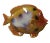 Ceramic Multi-color Yellow Tropical Fish Decor Display cs2584 For Sale