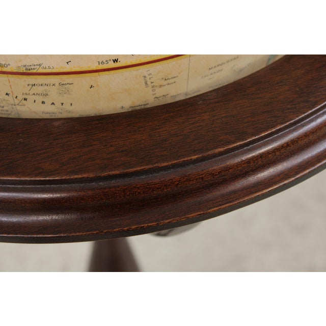 Wood Brandt Replogle Globe/Mahogany Stand For Sale - Image 7 of 17