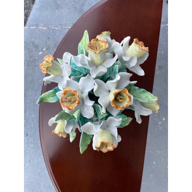 Vintage Italian Capodimonte Porcelain Floral Bouquet Arrangement For Sale In Tampa - Image 6 of 8