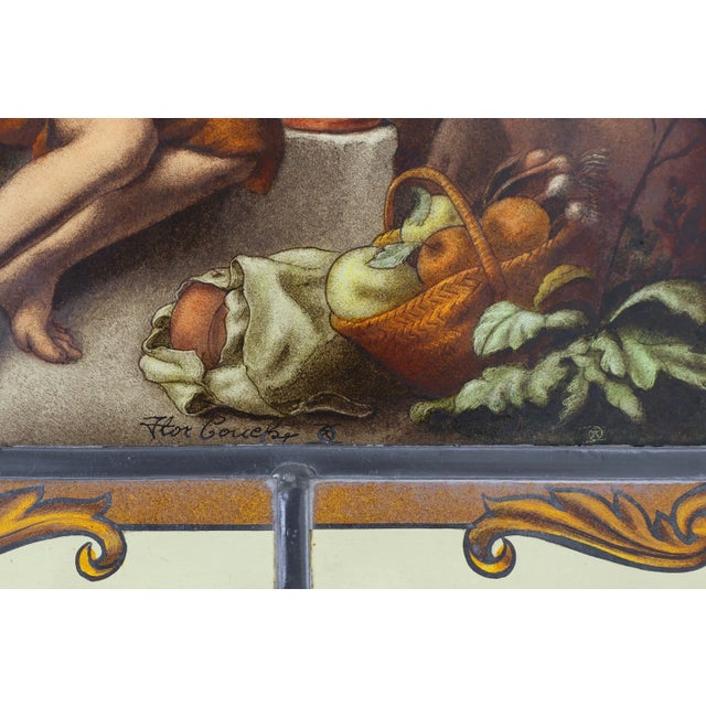 After Bartolomé Esteban Murillo, Figures, 1890s-1910s, Stained Glass Panel For Sale - Image 10 of 11