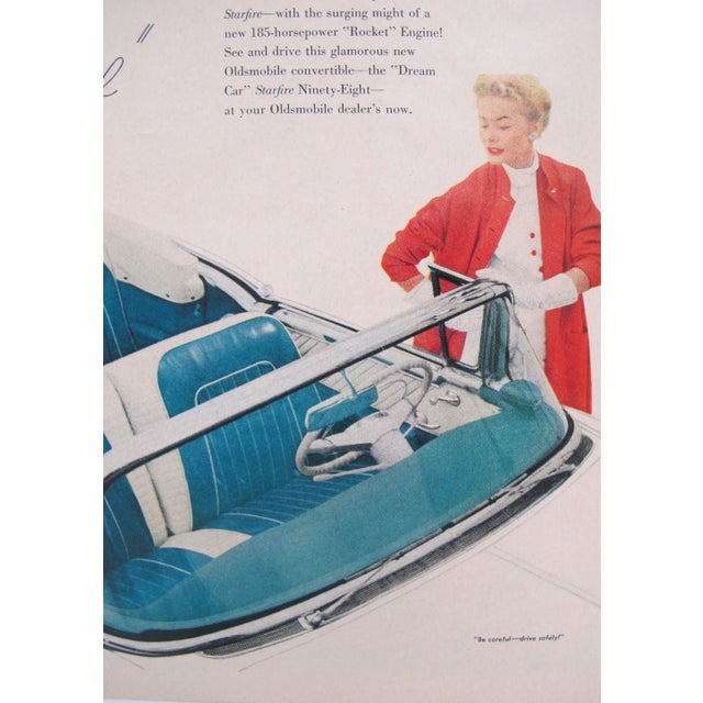 A fabulous lithographic car advertisement printed in the 1960s featuring the Starfire and extolling its features. This...