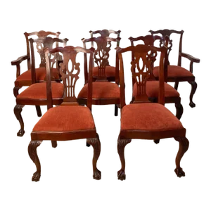 Set of Eight Chippendale Style Chairs