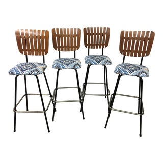 Mid-Century Modern Bar Stools - Set of 4 For Sale