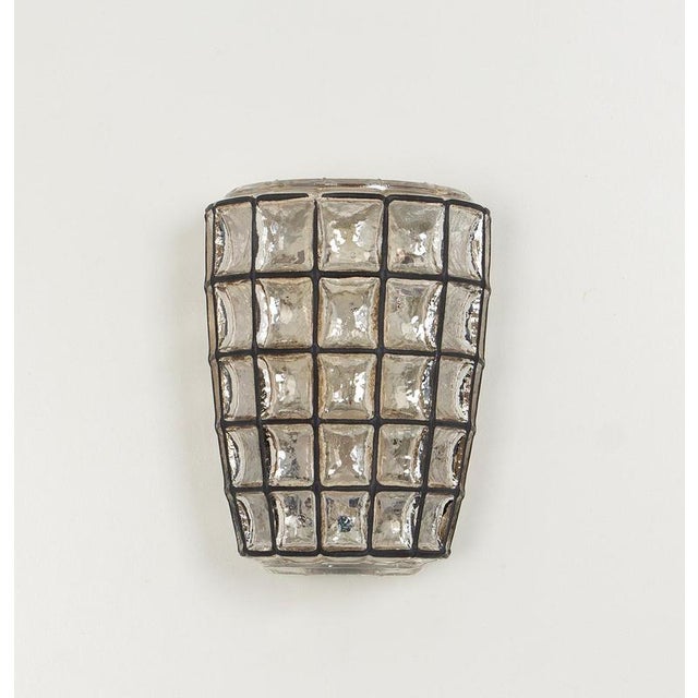 Wall Lights in Iron & Glass attributed to Limburg, Germany, 1960s, Set of 2 For Sale - Image 3 of 11