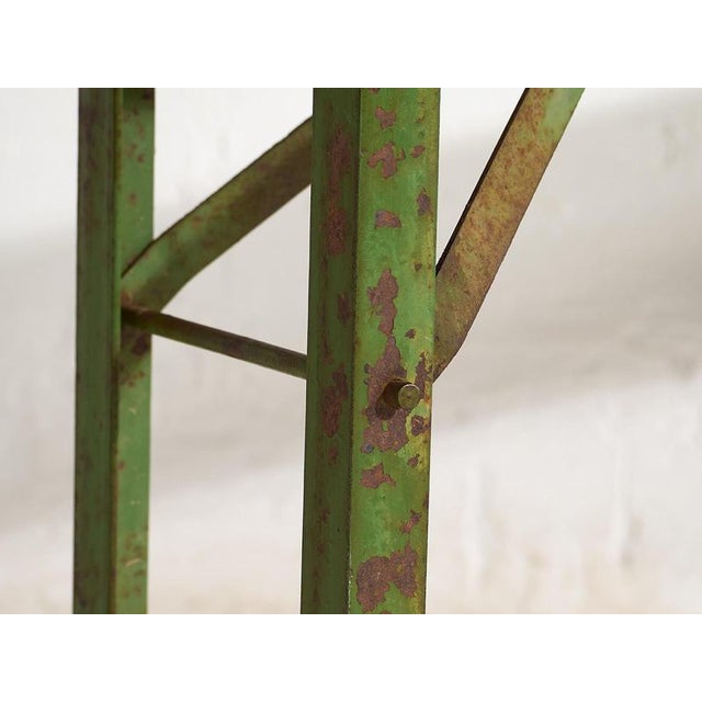 Industrial Style Folding Bench, 1950 For Sale - Image 4 of 10