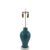Chinese Tall Chinese Teal Glazed Ceramic Lamp For Sale - Image 3 of 3