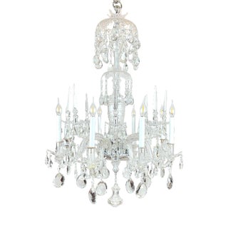 Italian Bohemian Crystal Eight-Light Chandelier, 1950s For Sale