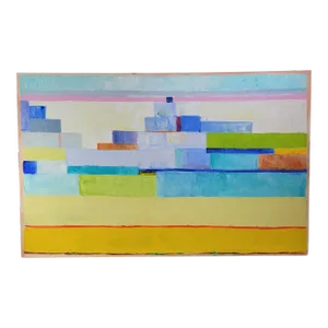 Abstract Constructivist Oil Painting Canvas Signed "Smith"